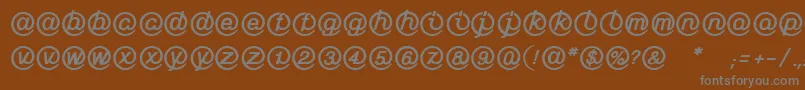 LinotypeMailboxHeavy Font – Gray Fonts on Brown Background