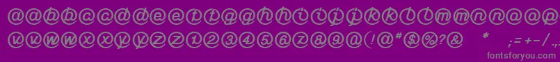 LinotypeMailboxHeavy Font – Gray Fonts on Purple Background