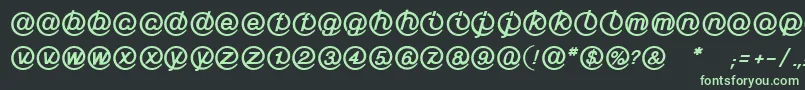 LinotypeMailboxHeavy Font – Green Fonts on Black Background