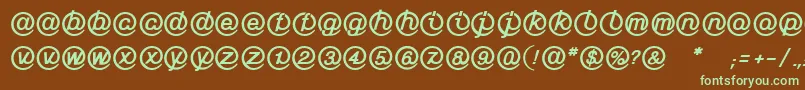 LinotypeMailboxHeavy Font – Green Fonts on Brown Background