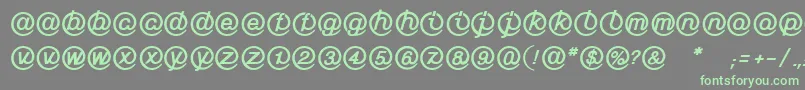 フォントLinotypeMailboxHeavy – 灰色の背景に緑のフォント