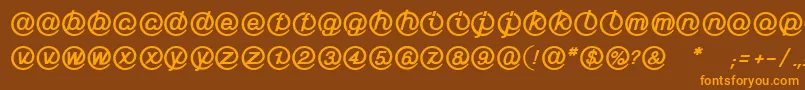 Шрифт LinotypeMailboxHeavy – оранжевые шрифты на коричневом фоне