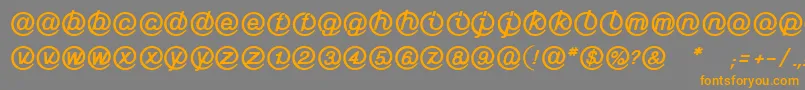 Fonte LinotypeMailboxHeavy – fontes laranjas em um fundo cinza