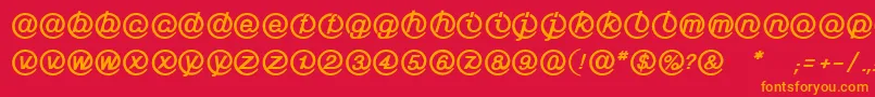 fuente LinotypeMailboxHeavy – Fuentes Naranjas Sobre Fondo Rojo