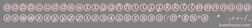 LinotypeMailboxHeavy Font – Pink Fonts on Gray Background