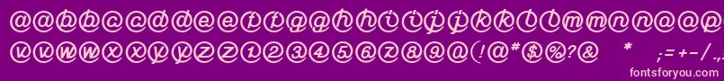 LinotypeMailboxHeavy Font – Pink Fonts on Purple Background