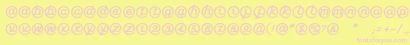 LinotypeMailboxHeavy Font – Pink Fonts on Yellow Background