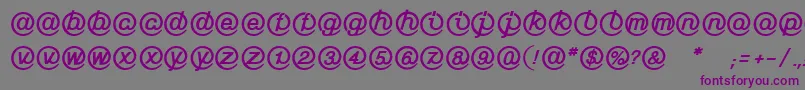 LinotypeMailboxHeavy Font – Purple Fonts on Gray Background