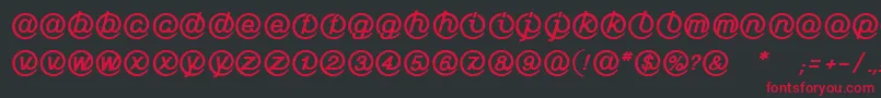 Czcionka LinotypeMailboxHeavy – czerwone czcionki na czarnym tle