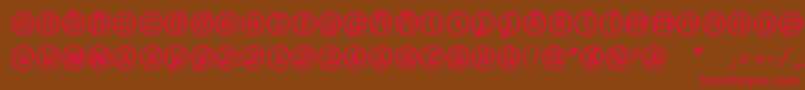 LinotypeMailboxHeavy Font – Red Fonts on Brown Background