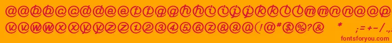 Police LinotypeMailboxHeavy – polices rouges sur fond orange