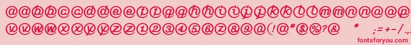LinotypeMailboxHeavy-Schriftart – Rote Schriften auf rosa Hintergrund