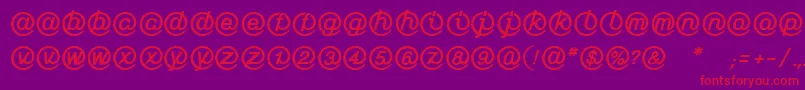 fuente LinotypeMailboxHeavy – Fuentes Rojas Sobre Fondo Morado