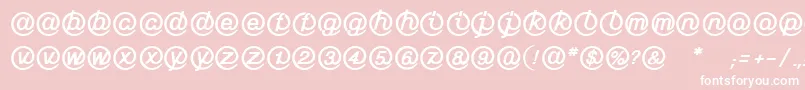 フォントLinotypeMailboxHeavy – ピンクの背景に白い文字