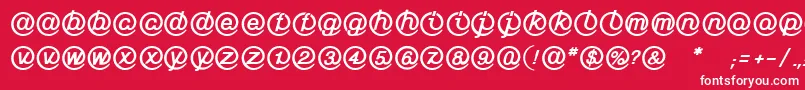 LinotypeMailboxHeavy Font – White Fonts on Red Background