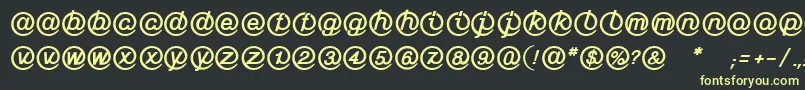 Weitere Informationen zur LinotypeMailboxHeavy-Schriftart LinotypeMailboxHeavy-Schriftart – Gelbe Schriften auf schwarzem Hintergrund