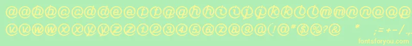 LinotypeMailboxHeavy Font – Yellow Fonts on Green Background