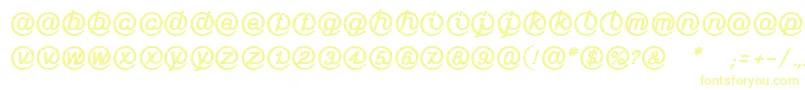 フォントLinotypeMailboxHeavy – 黄色のフォント