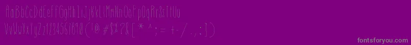 Hsfskinnytowers-Schriftart – Graue Schriften auf violettem Hintergrund