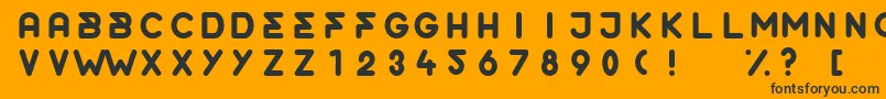 OrderRounded Font – Black Fonts on Orange Background