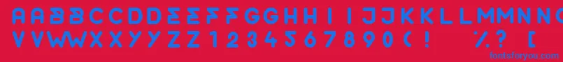 OrderRounded Font – Blue Fonts on Red Background