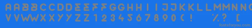 OrderRounded-Schriftart – Graue Schriften auf blauem Hintergrund