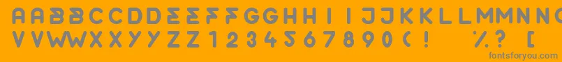 フォントOrderRounded – オレンジの背景に灰色の文字