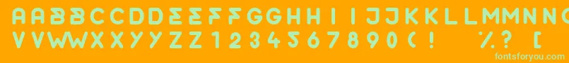OrderRounded Font – Green Fonts on Orange Background