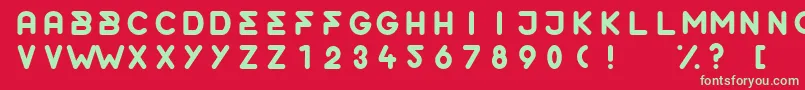 OrderRounded Font – Green Fonts on Red Background