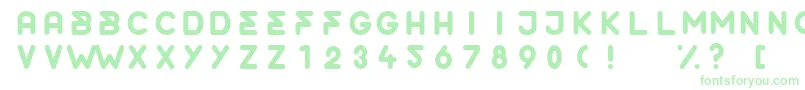フォントOrderRounded – 白い背景に緑のフォント