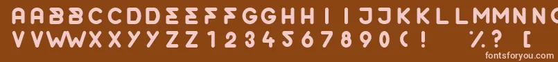 Lisätietoja OrderRounded-fontista OrderRounded-fontti – vaaleanpunaiset fontit ruskealla taustalla