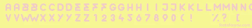Шрифт OrderRounded – розовые шрифты на жёлтом фоне