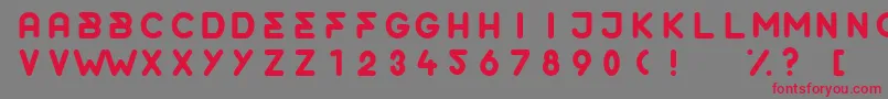 OrderRounded Font – Red Fonts on Gray Background
