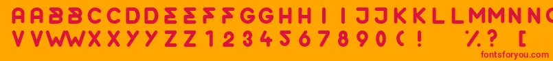 OrderRounded Font – Red Fonts on Orange Background