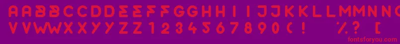 OrderRounded Font – Red Fonts on Purple Background