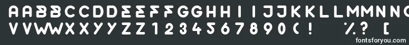 フォントOrderRounded – 黒い背景に白い文字