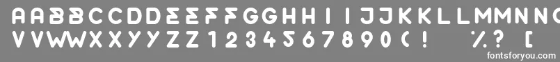OrderRounded-Schriftart – Weiße Schriften auf grauem Hintergrund
