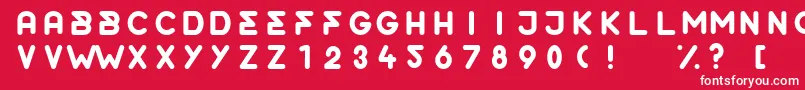 OrderRounded Font – White Fonts on Red Background