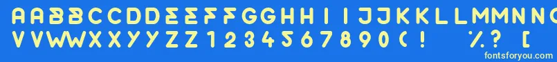 フォントOrderRounded – 黄色の文字、青い背景