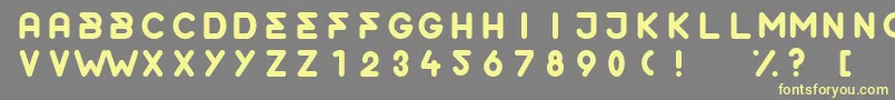 OrderRounded Font – Yellow Fonts on Gray Background