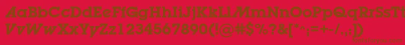 LugabookadcBold Font – Brown Fonts on Red Background