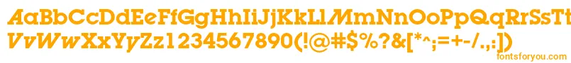 LugabookadcBold Font – Orange Fonts on White Background