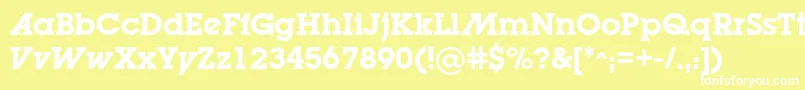 LugabookadcBold Font – White Fonts on Yellow Background