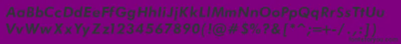 Czcionka FuturaBookBoldItalic – czarne czcionki na fioletowym tle
