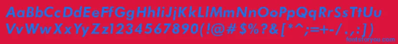 FuturaBookBoldItalic Font – Blue Fonts on Red Background