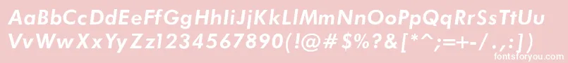 FuturaBookBoldItalic Font – White Fonts on Pink Background