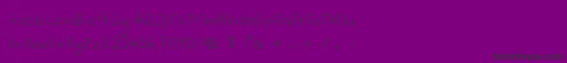 DkCrayonista-Schriftart – Schwarze Schriften auf violettem Hintergrund