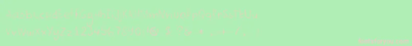 DkCrayonista Font – Pink Fonts on Green Background