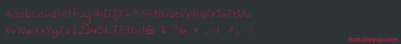 DkCrayonista Font – Red Fonts on Black Background