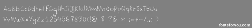DkCrayonista Font – White Fonts on Gray Background